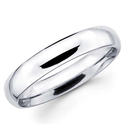 Solid 14K White Gold 2mm 3mm 4mm 5mm 6mm Comfort Fit Men Women Wedding Band Ring black friday deal